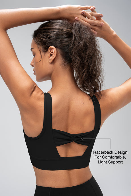 Anywhere™ Removable Cups V-Neck Soft Light Support Bra | Women's Light Support Sports Bra Best For Yoga, HIIT - image 2