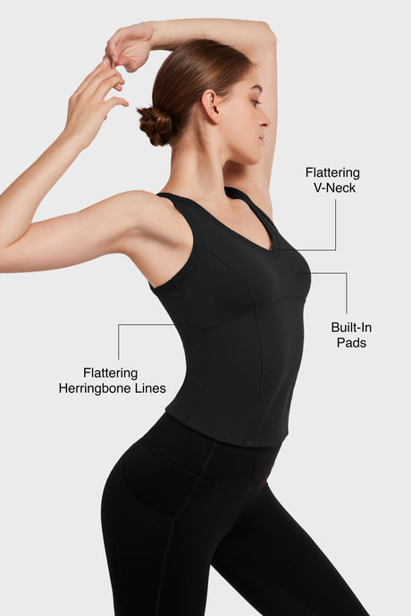 Anywhere™ V-Neck Sewn-In Pads Daily Tank | Women's Sports Tank - image 3