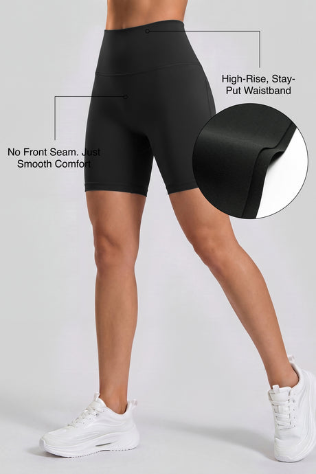 Shift™ High Rise Supportive No Front Seam Sports Shorts 6 Inches| Women's High Support Running Shorts - image 3