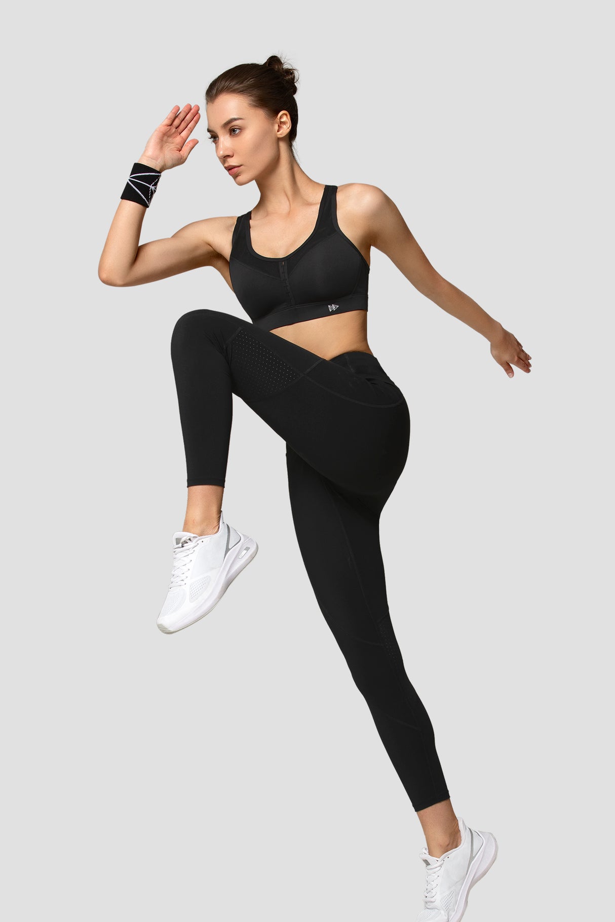 Reggiseno da corsa imbottito con spalline regolabili Power Racerback | Reggiseno sportivo ad alto sostegno da donna