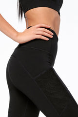 Power™ High Rise Mesh No Front Seam Pockets Curve Sports Leggings | Butt-Lifting Support for Running, Yoga & HIIT