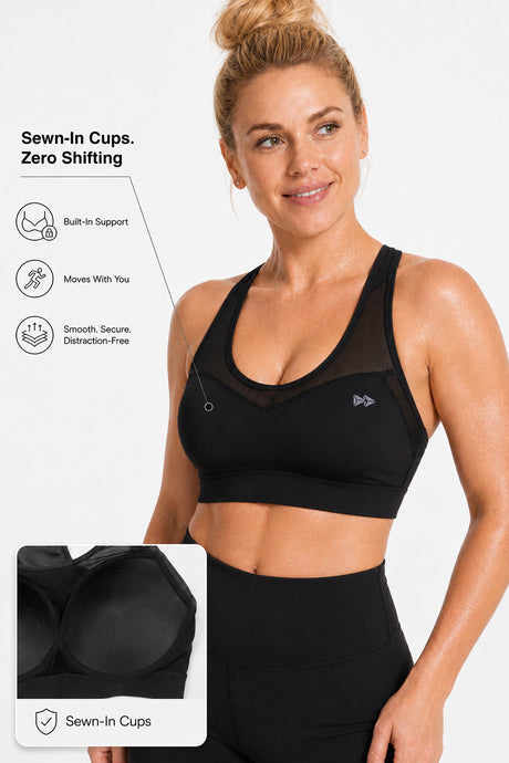 Shift™ Racerback Breathable Full-Coverage Running Bra | Women's High Support Sports Bra - image 3