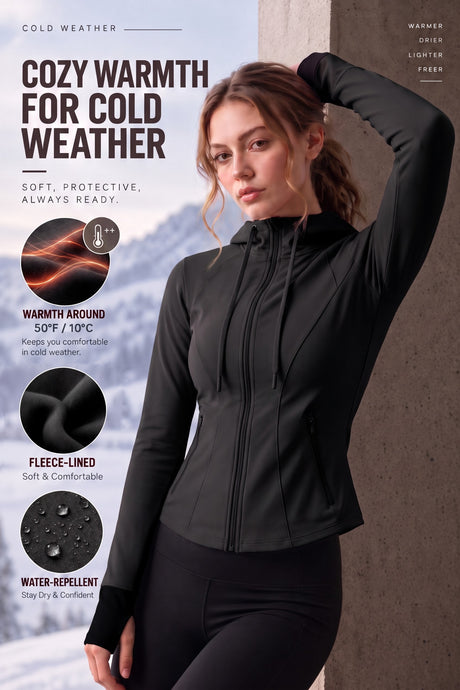 Shift™ Fleece Water Resistant Stretchy Full Zip Jacket | Women's Sports Jacket - image 8