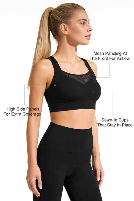 Power™ Racerback Breathable Full-Coverage Sports Bra | High-Impact Support for Running, Gym & Training - image 2