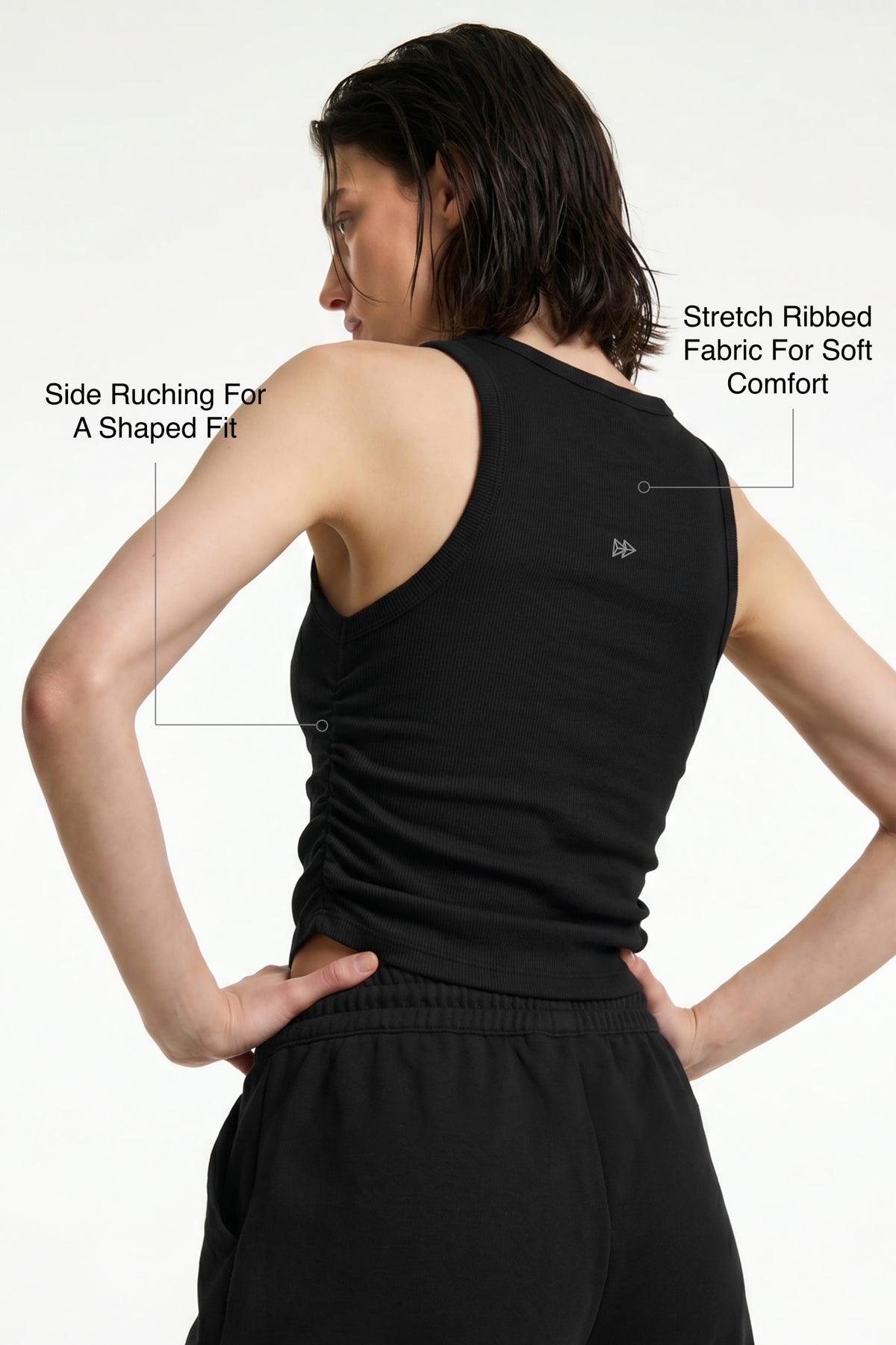 Anywhere™ Built-In Cups Stretch Ribbed Tank | Women's Sports Tank For Yoga & Daily
