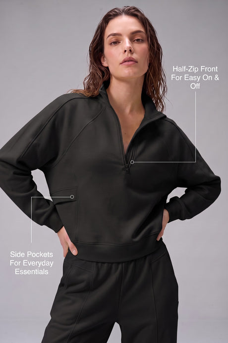 Anywhere™ Half-Zip Mock Neck Pockets Sweatshirt | Women's Sports Sweatshirt - image 15