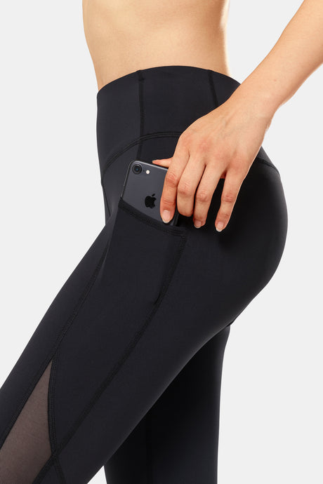 Sculpt Side Pocket Mesh Running Leggings | Women's High Support Leggings - image 4