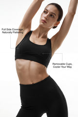 Anywhere™ Double-Strap Removable-Pad Sports Bra | Light Support with Breathable Mesh for Yoga, Pilates & Everyday Wear