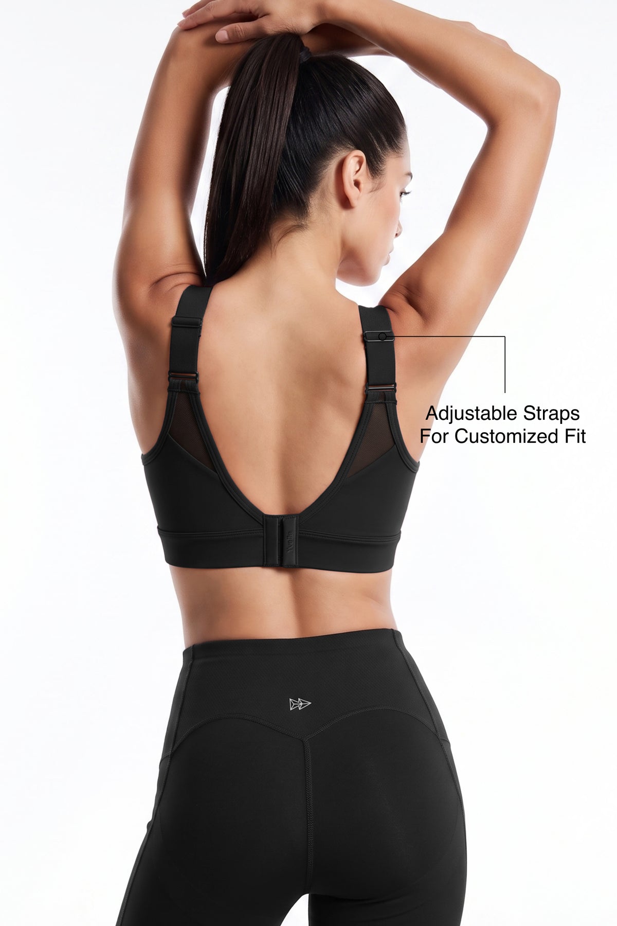 Shift™ Adjustable-Strap Front-Mesh Sports Bra | High-Impact Support for Running, HIIT, Yoga & Training