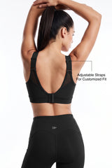 Shift™ Adjustable-Strap Front-Mesh Sports Bra | High-Impact Support for Running, HIIT, Yoga & Training