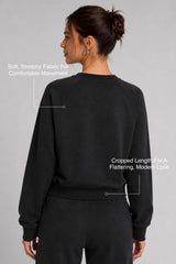 Anywhere™ Cropped Stretch Sweatshirt With Relax Fit | Women's Sports Sweatshirt