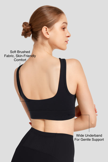 Anywhere™ V-Neck Wide Underband Sewn-In Pads Daily Bra | Women's Light Support Sports Bra - image 2