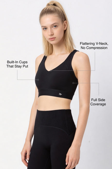Shift™ Racerback Airflow Full-Coverage Sports Bra | Medium Support for Yoga & HIIT - image 8