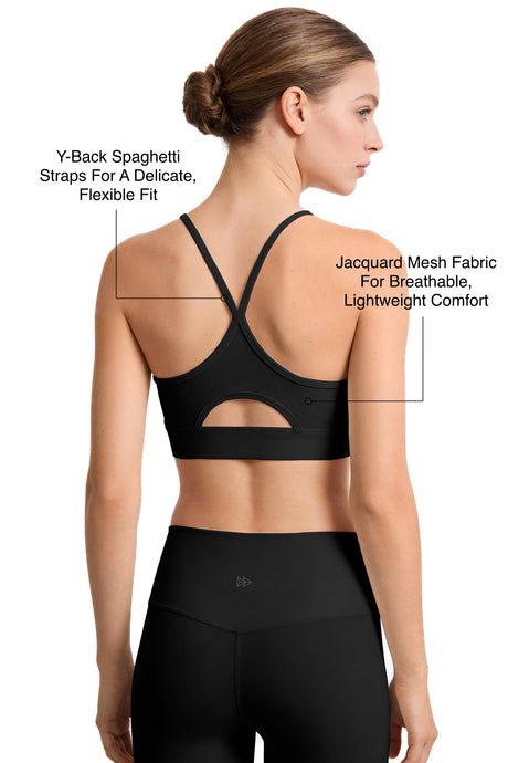 Anywhere™ Removable Cups Y-Back Jacquard Light Support Bra | Women's Light Support Sports Bra Best For Yoga, HIIT - image 15