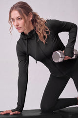 Chaqueta de forro polar elástico impermeable con cremallera completa Shift | Chaqueta deportiva para mujer