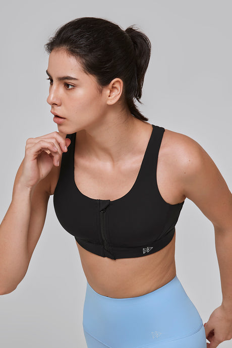 Power™ Zip Front Criss Cross High Support Running Bra | Women's High Support Sports Bra (Plus Size) - image 11