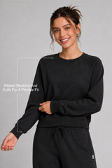 Anywhere™ Cropped Stretch Sweatshirt With Relax Fit | Women's Sports Sweatshirt
