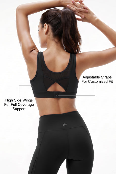 Power™ Breathable Cutout Sports Bra with Hook Closure | High Support for Running, HIIT & Training - image 14