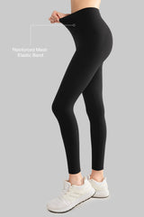 Enfold löparleggings med hög midja och rumplyftande löparstil, 61 cm | Damleggings med högt stöd