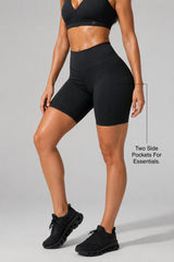 Shift™ High-Rise Stretchy Pockets Tight Shorts 3" 4" 6" 8" | Women's High Support Shorts, Best For Running, HIIT, Yoga & Training