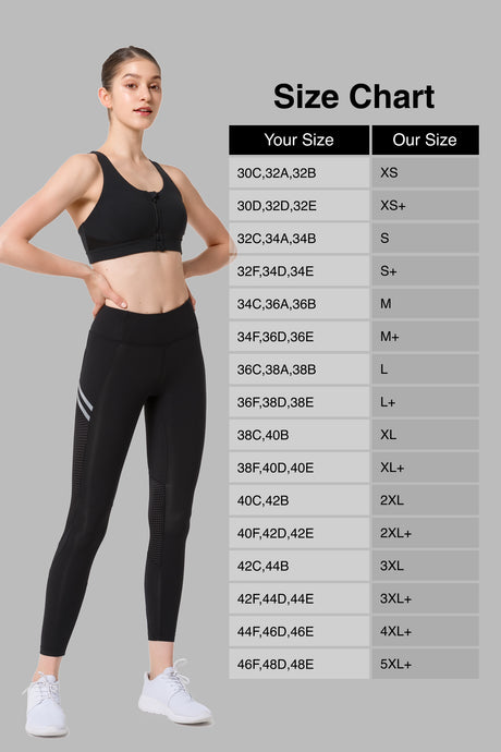 Power™ Zip Front Criss Cross High Support Running Bra | Women's High Support Sports Bra (Plus Size) - image 10