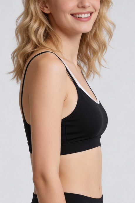 Anywhere™ Double Straps Removable Cups Mesh Yoga Bra | Women's Light Support Sports Bra - image 5