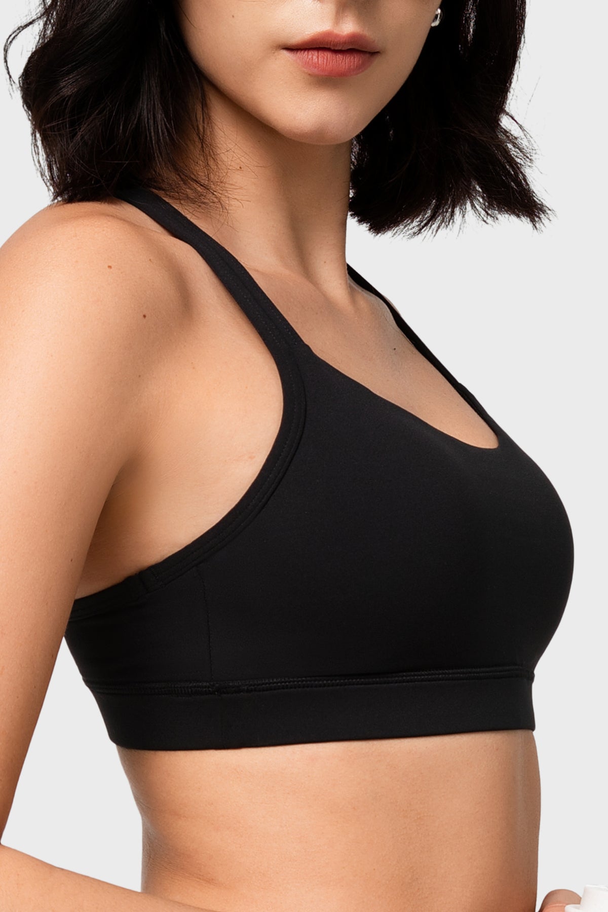Gepolsterter Yoga-BH mit Shift-U-Ausschnitt und doppelten Trägern | Leicht stützender Sport-BH für Damen