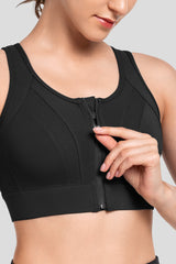 Echo™ Front Zip Perforated Breathable Padded Running Bra | Women's High Support Sports Bra