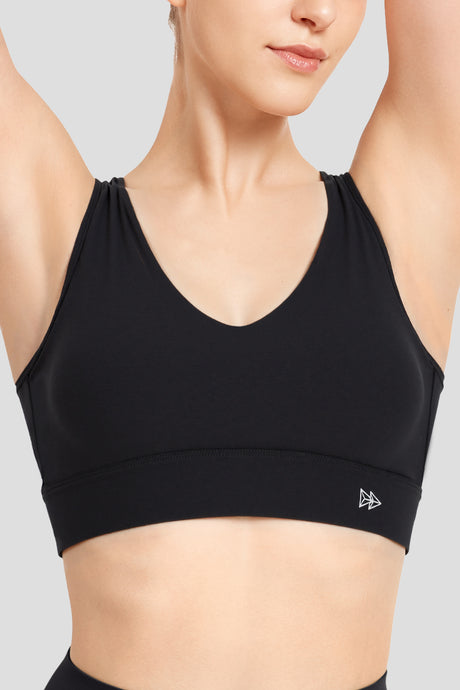 Anywhere™ V-Neck Wide Underband Sewn-In Pads Daily Bra | Women's Light Support Sports Bra - image 5
