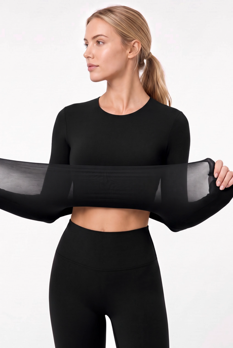 Shift Supermjukt och stretchigt, enfärgat termoset | Långärmad t-shirt för kvinnor - image 4