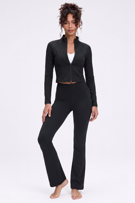 Anywhere™ Cropped Mock Neck Zip-Up Jacket | Women's Light Support Jackets - image 17