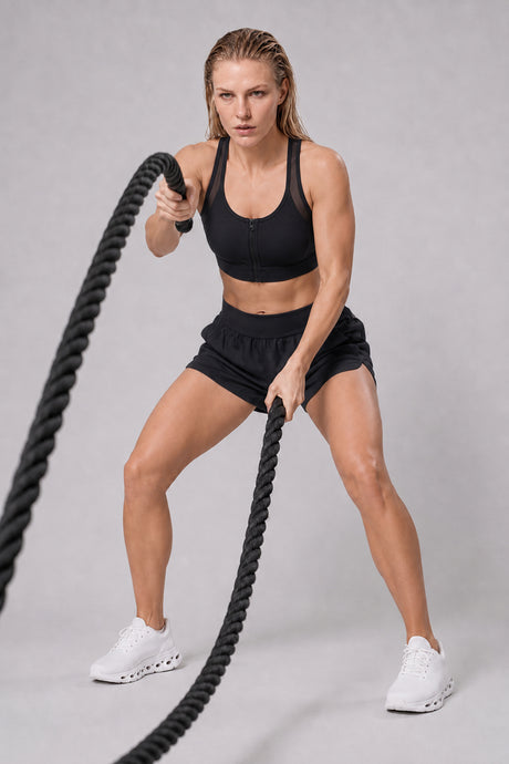 Power™ Zip-Front Mesh T-Back Sports Bra | High-Impact Support for Running & HIIT - image 5
