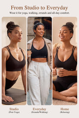 Anywhere V-Ausschnitt Diamond Mesh Yoga-BH | Leicht stützender Sport-BH für Damen