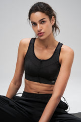 Shift™ Zip Front Print Air Flow Back Full Coverage High Support Sports Bra | Women's High Support Sports Bra