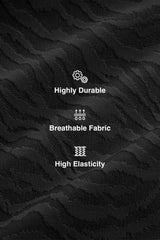 Black Textured High Impact Leggings With Pockets 25inches | High-Impact Support Best For Running, HIIT & Training