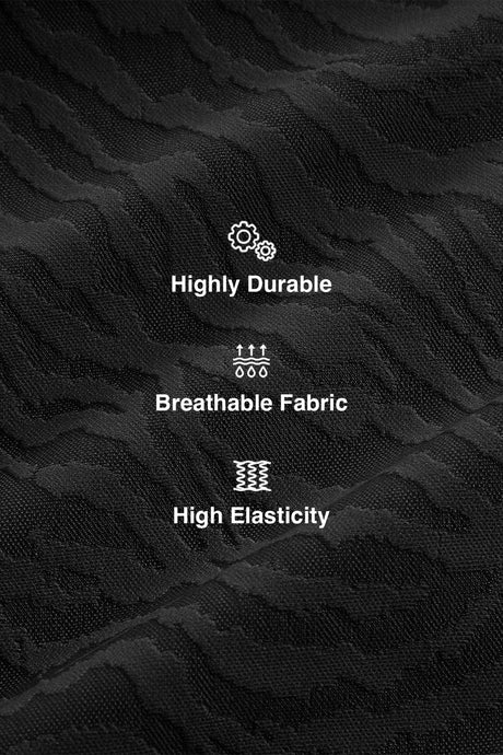 Black Textured High Impact Leggings With Pockets 25inches | High-Impact Support Best For Running, HIIT & Training - image 6
