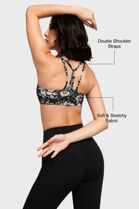 Shift™ Scoop Neckline Double Straps Padded Yoga Bra | Women's Light Support Sports Bra - image 2