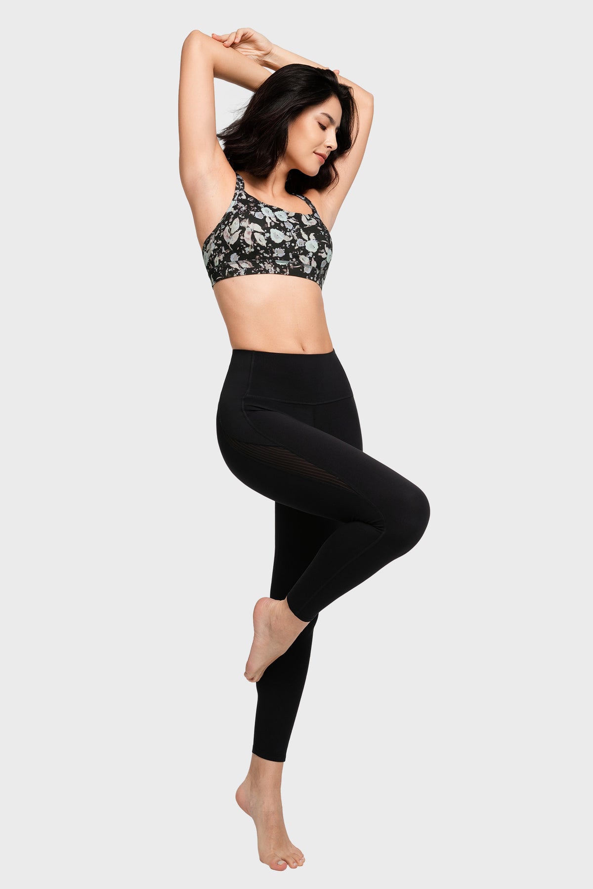 Reggiseno yoga imbottito con scollo a barchetta e doppie spalline | Reggiseno sportivo con supporto leggero da donna