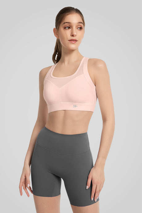 Power Front Mesh Arched Cutout Cool Sport-BH | Sport-BH med högt stöd för kvinnor