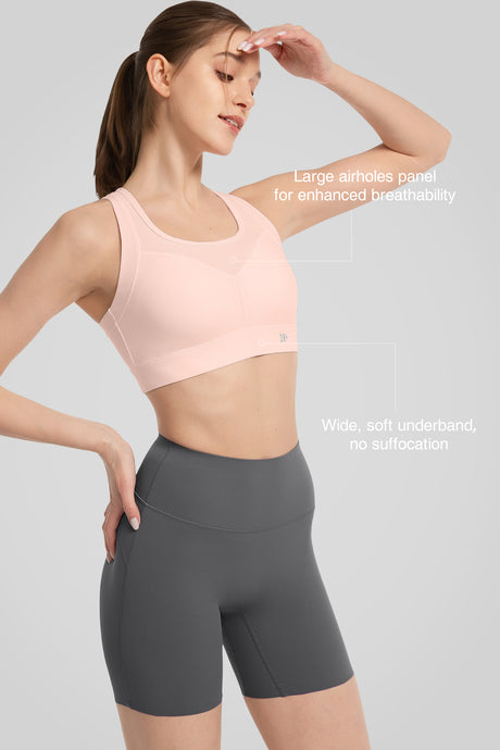 Power Front Mesh Arched Cutout Cool Sport-BH | Sport-BH med högt stöd för kvinnor - image 3