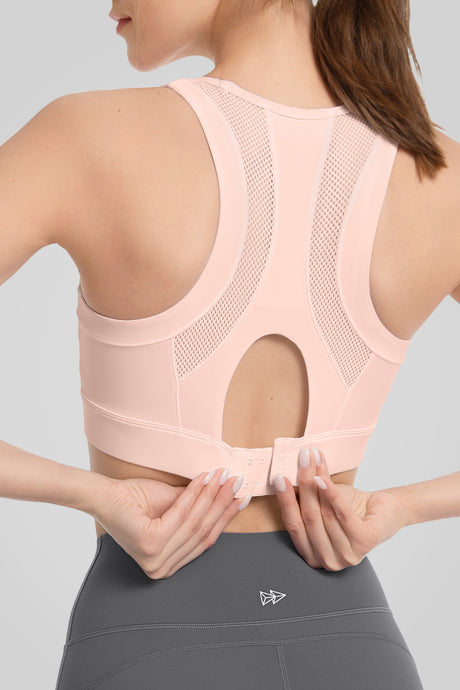 Power Front Mesh Arched Cutout Cool Sport-BH | Sport-BH med högt stöd för kvinnor - image 5