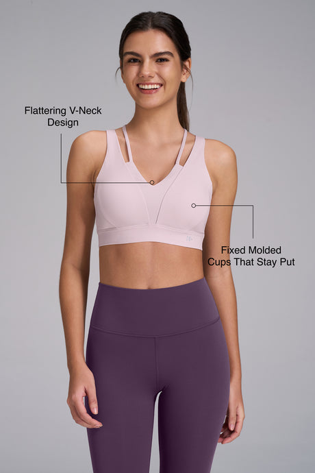 Anywhere™ Cross-back Soft Fixed Cups Yoga Bra | Women's Light Support Sports Bra Best For Yoga, HIIT - image 27
