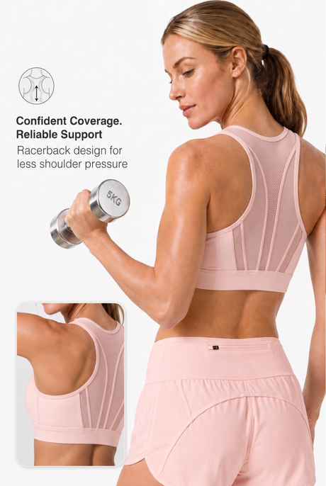 Enfold™ Zip-Front Breathable Racerback High-Support Bra for Larger Busts | Women's High Support Sports Bra - image 3