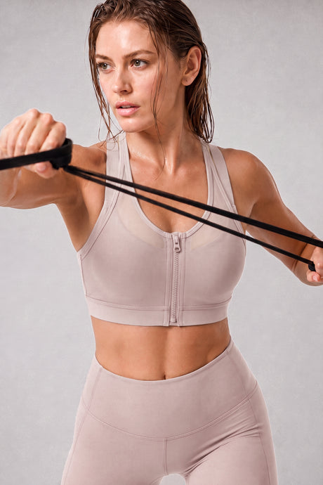 Power™ Zip Front Breathable Full-Coverage Running Bra | Women's High Support Sports Bra - image 27