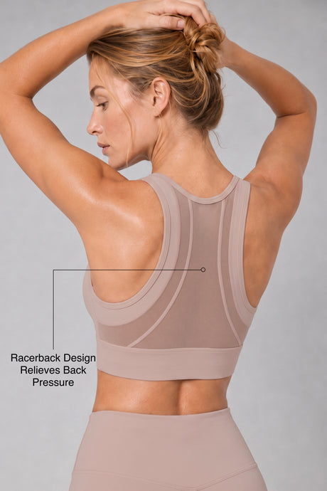 Sculpt™ Zip-Front Full-Back Mesh Racerback Sports Bra | High-Impact Support for Running, Gym & Training - image 2