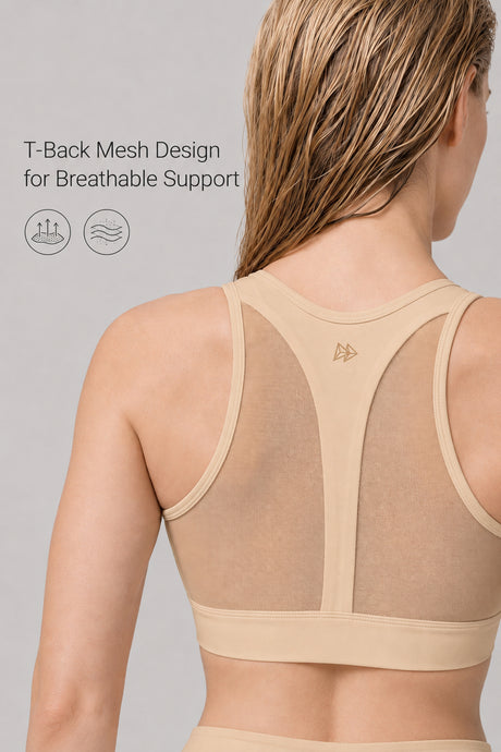 Power™ Zip-Front Mesh T-Back Sports Bra | High-Impact Support for Running & HIIT - image 25