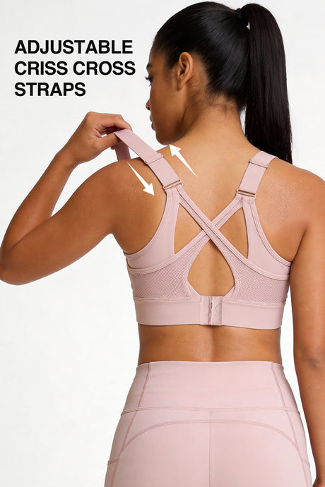 Power™ High Support Adjustable Cross Back Running Bra | Women's High Support Sports Bra - image 4