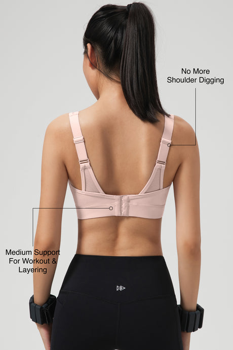 Shift™ Adjustable-Strap Sustainable Sports Bra | Medium Support with Breathable Mesh for Running, HIIT, Yoga & Training - image 3