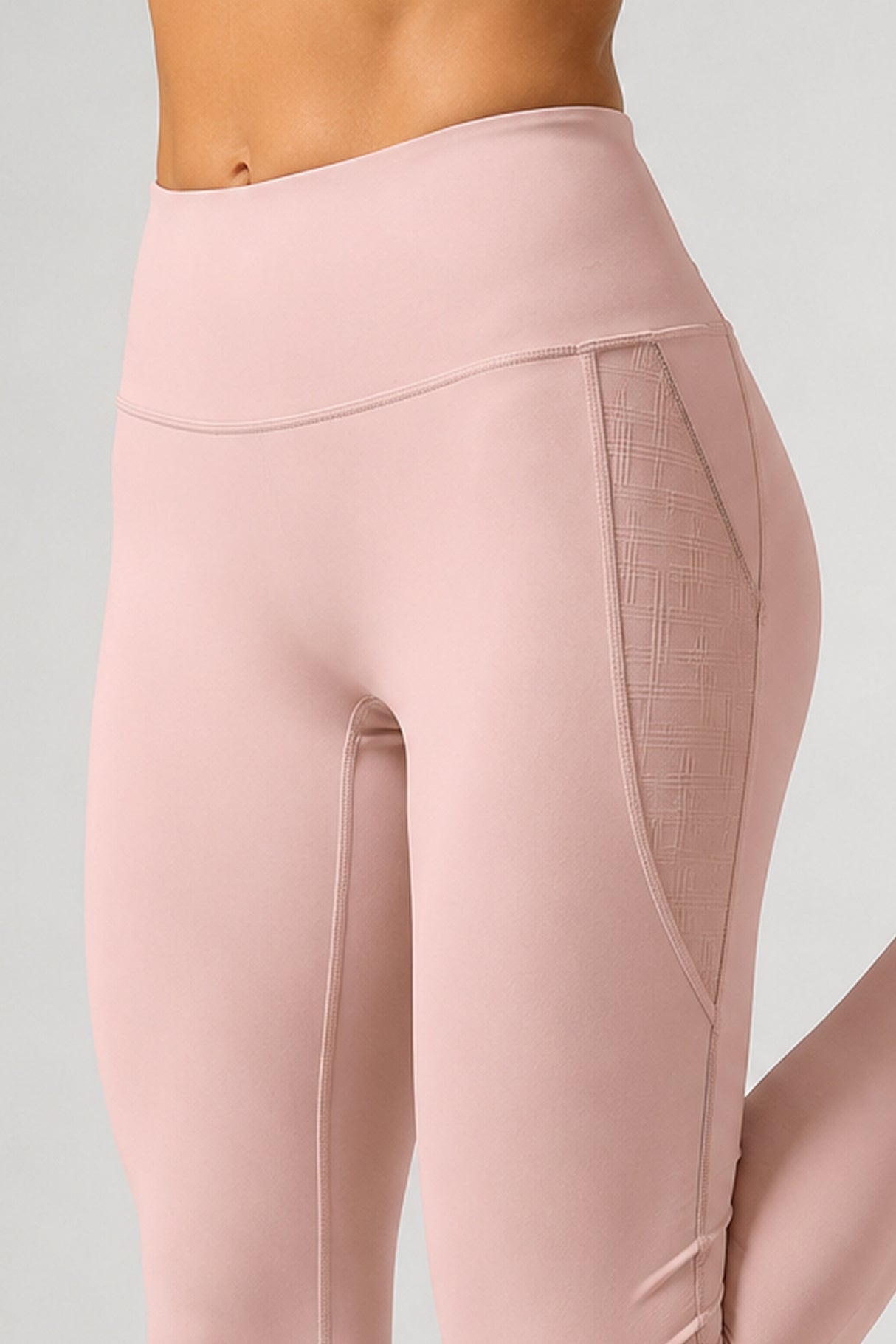 Power™ High Rise No Front Seam Breathable Mesh Running Leggings 25 Inches | Women's High Support Leggings