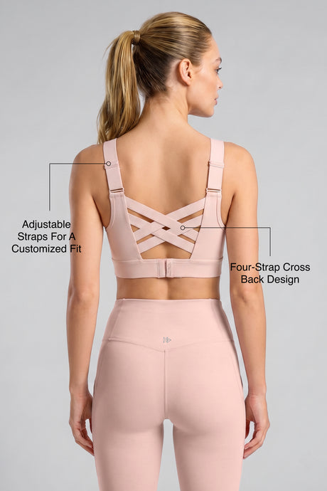 Echo™ Crisscross Adjustable-Strap Sports Bra with Mesh | Sustainable Bounce Control for Running, HIIT & Training - image 3
